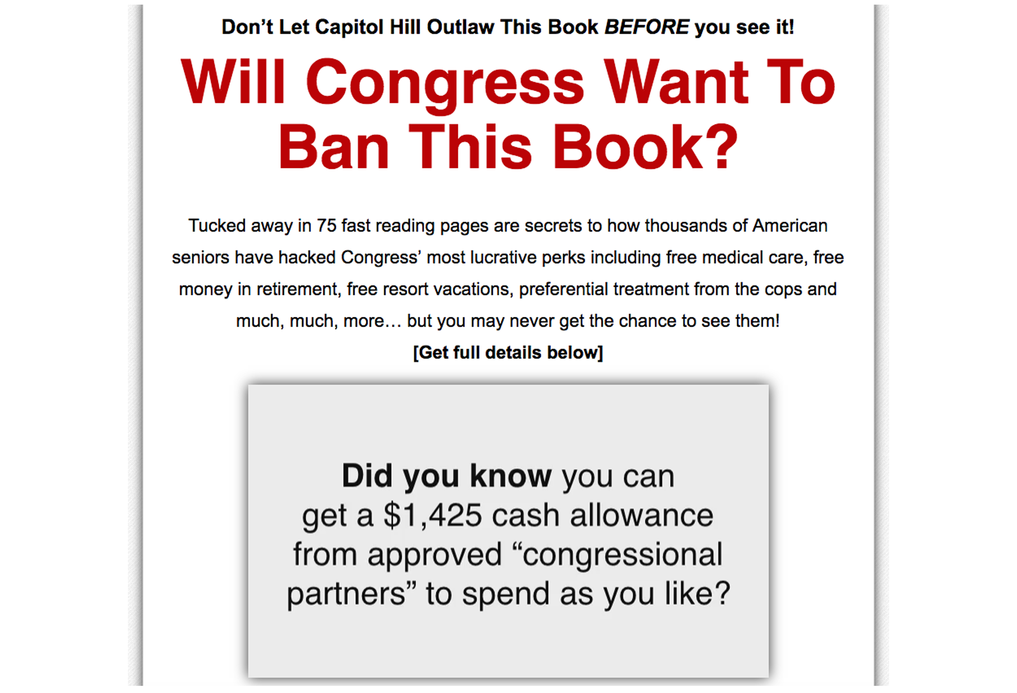 Get what congress gets